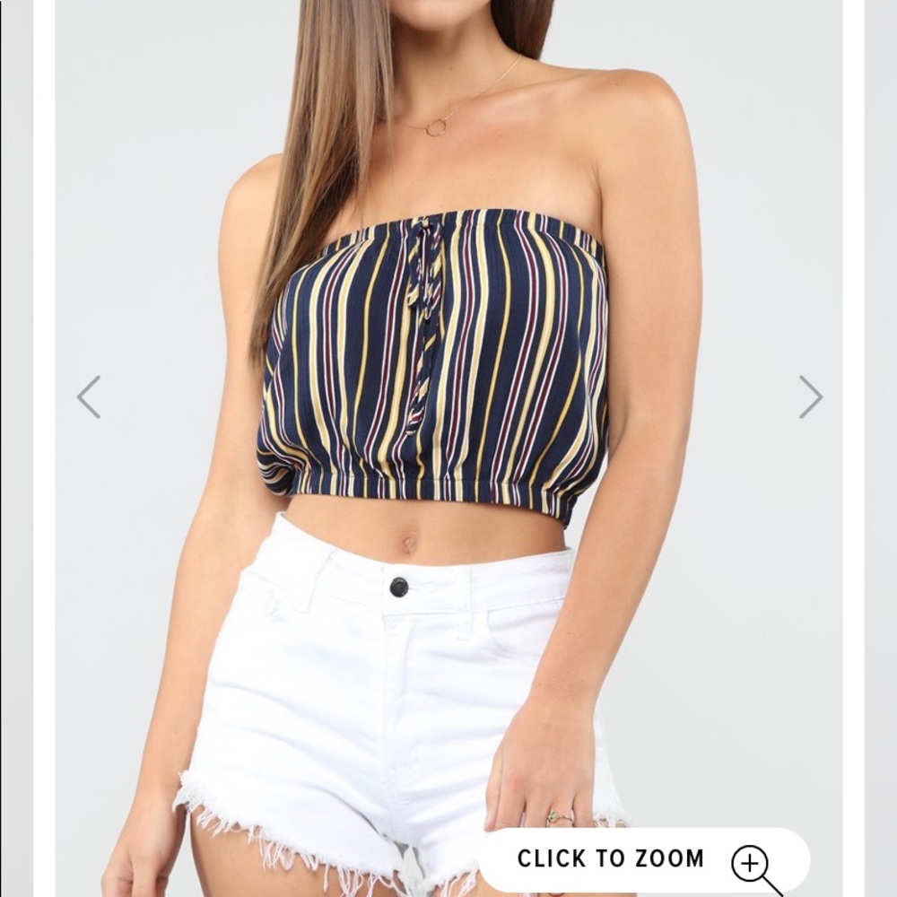 fashion ova- check me out top-Navy/combo